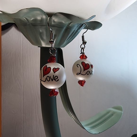 Romantic Love Earrings - Hand Made - Picture 3 of 3